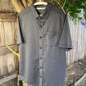 Black and Grey Short Sleeve Shirt by TravisMathew